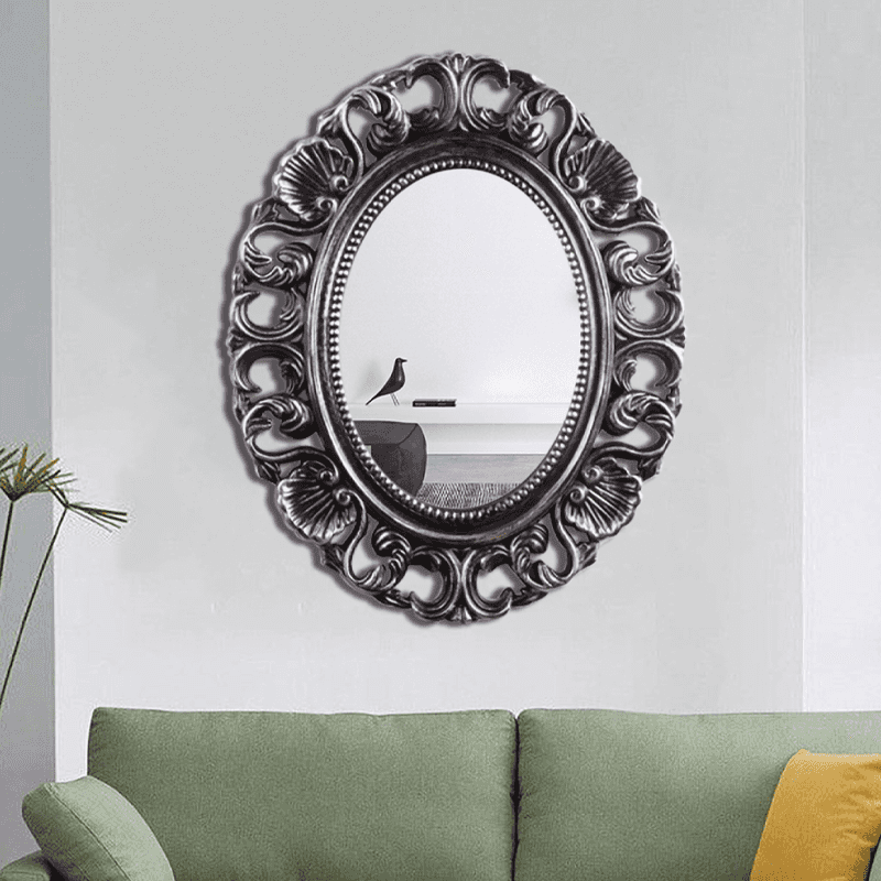 Black distress classic style mirror