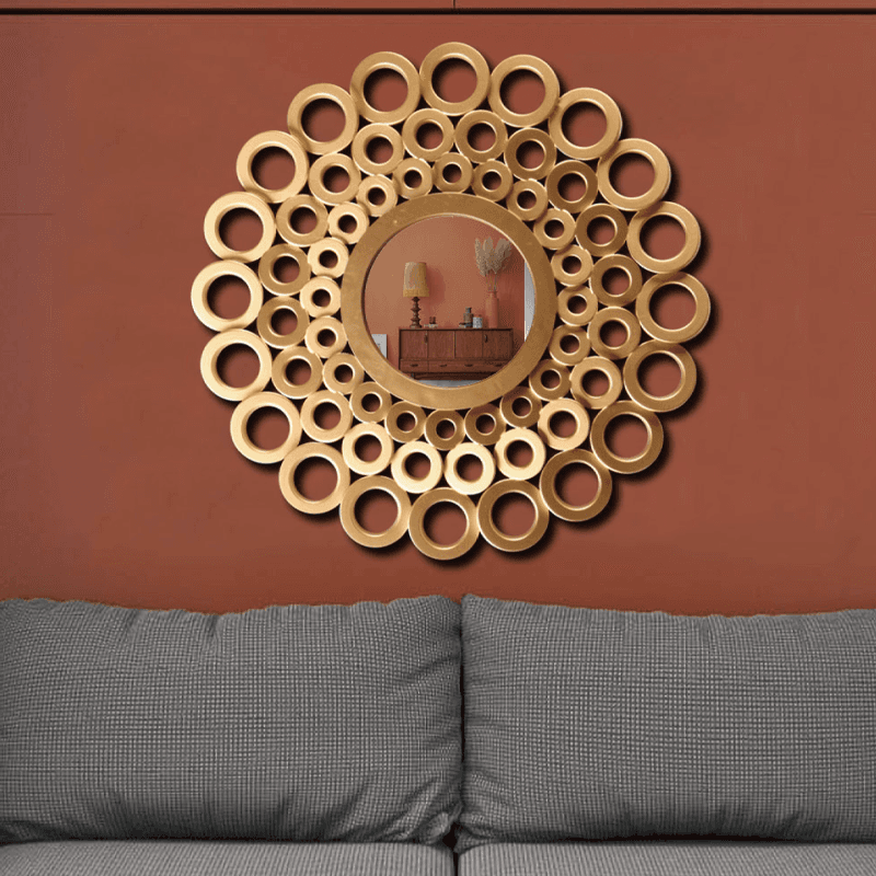 40cm round bubble frame wall decor mirror