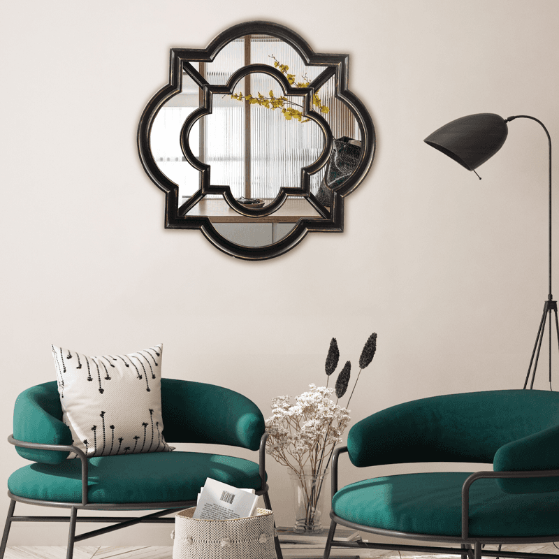 40cm black frame wall decor mirror