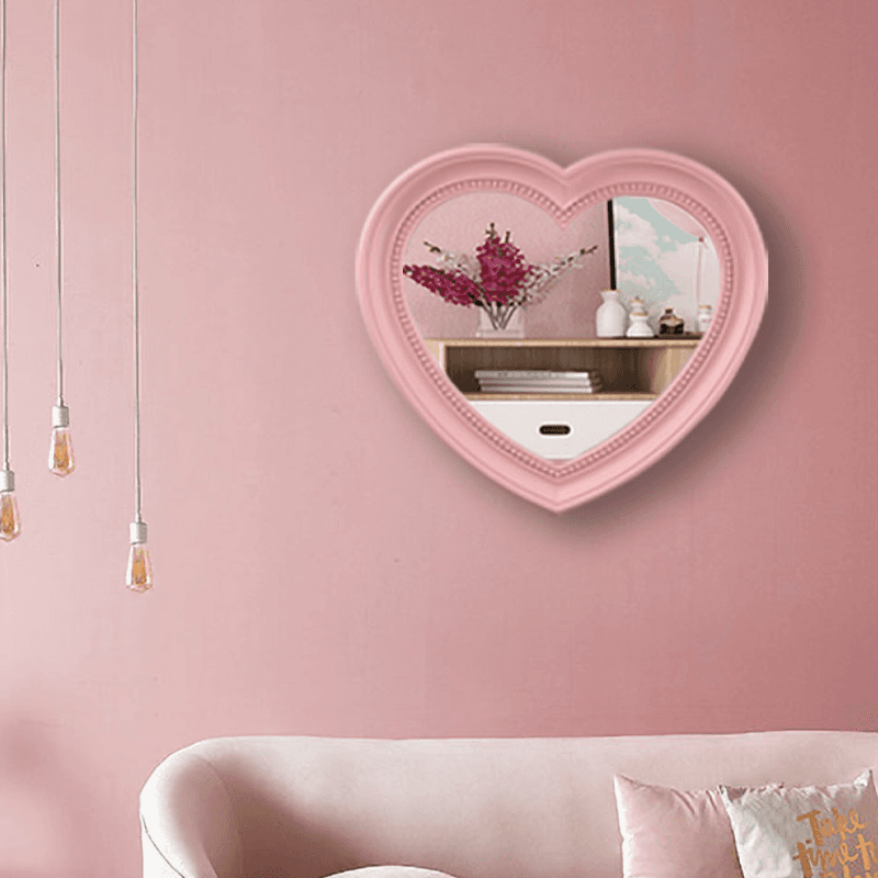 Pink love mirror wall decoration modern mirror