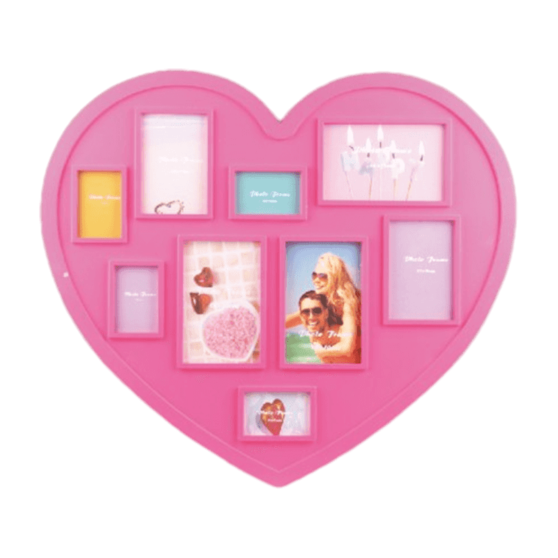 9 opening photo collage frame heart